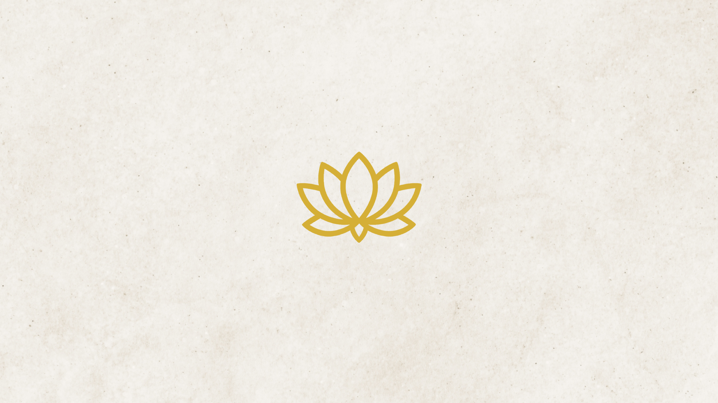 Gold lotus flower symbol on a beige background